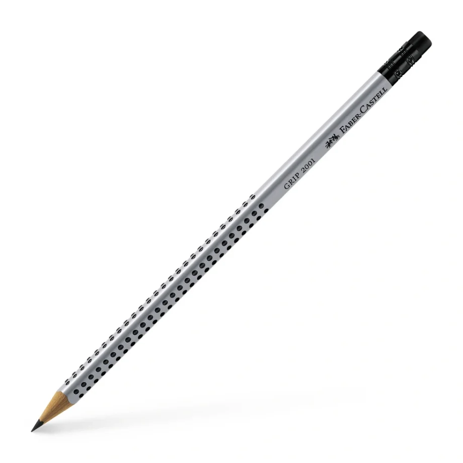 Faber-Castell Grip 2001 Blyant med Viskelæder – Grå Tilbud!