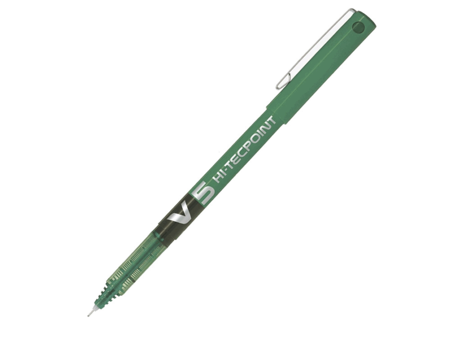 Grøn Pilot Hi-tecpoint V5 RT Rollerpen – 12 stk. på udsalg!
