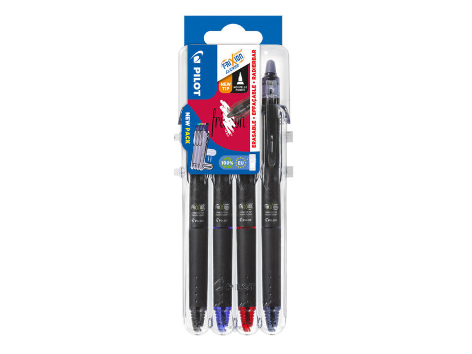Pilot FriXion Point Clicker Kuglepen - 12 stk. Sort tilbud!