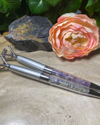 Krystal Kuglepen Matsølv Ametyst - Pencil