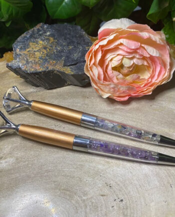 Krystal Kuglepen Matguld Ametyst - Pencil