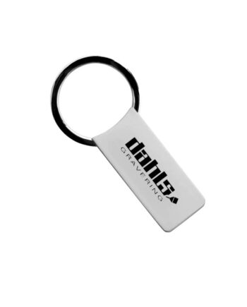 Nøglering Firkantet Mat Firmagaver Med Logo - Dahls Gravering Pencil